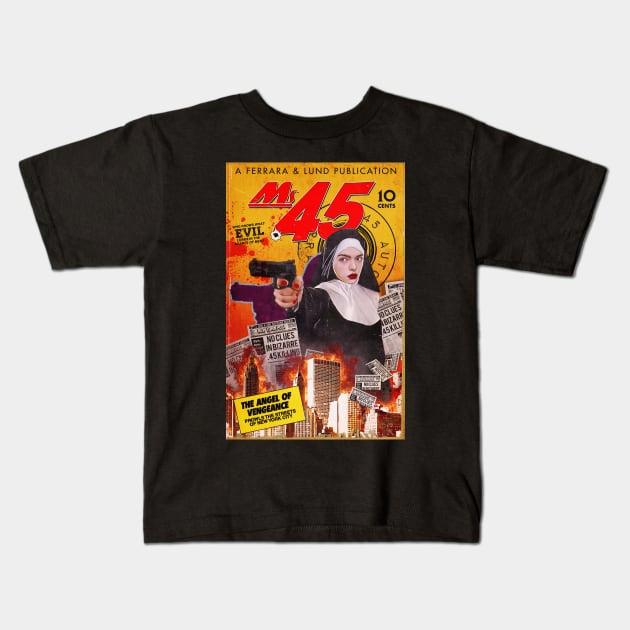 Ms 45/Angel of Vengeance pulp art Kids T-Shirt by UnlovelyFrankenstein